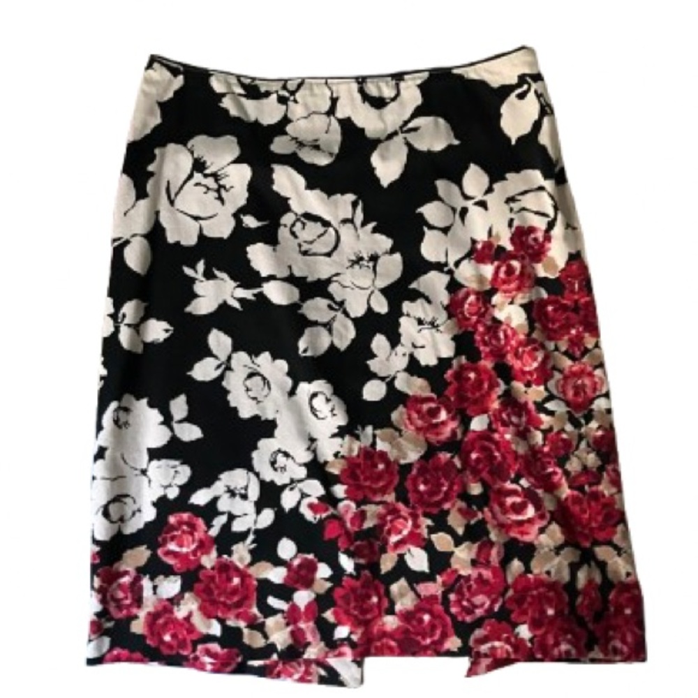 White House Black Market Floral Pencil Skirt Size 6